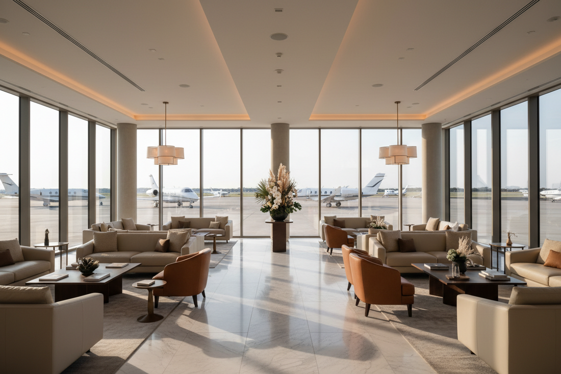"Executive assistant guide to booking private aviation - private jet interior"