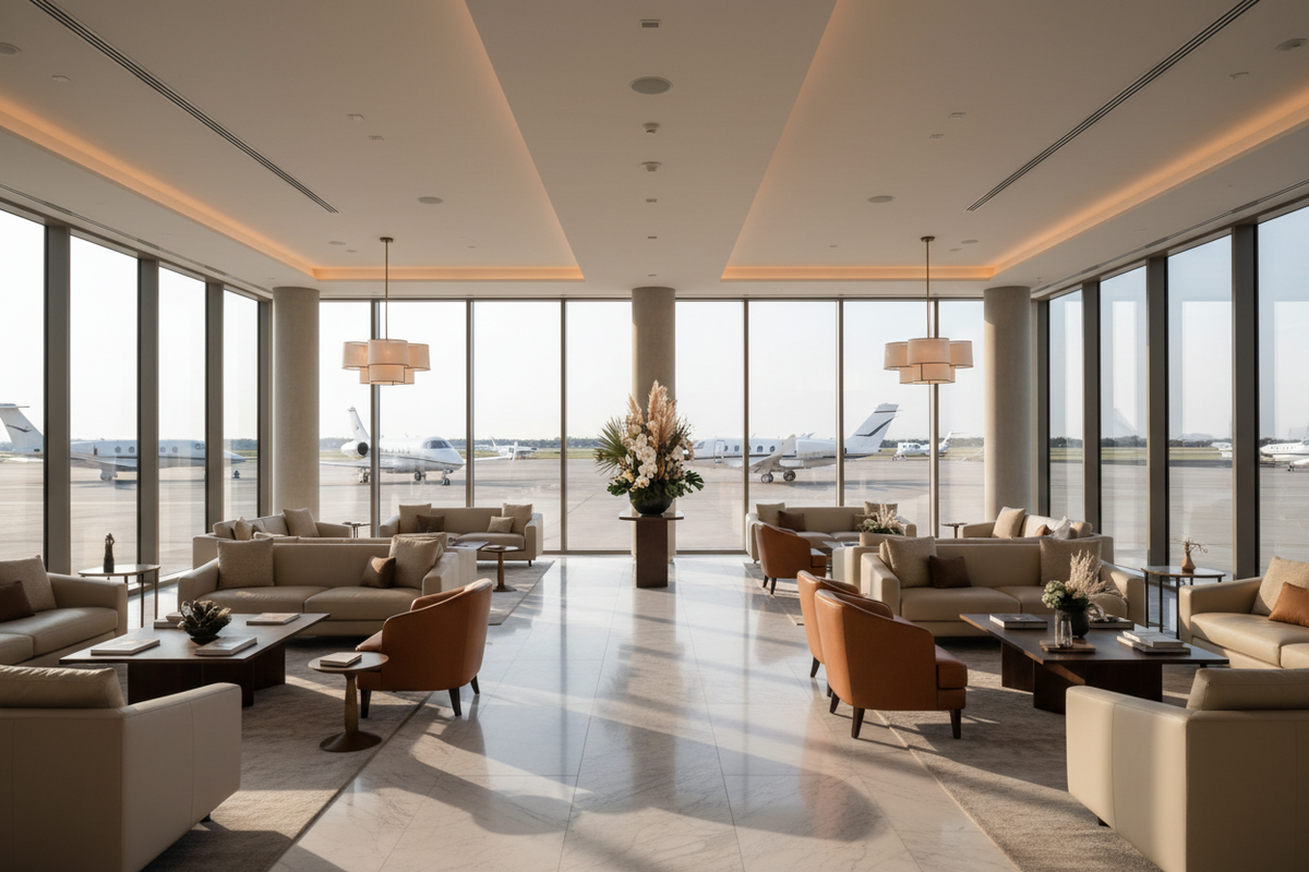 "Executive assistant guide to booking private aviation - private jet interior"